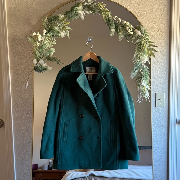 LL Bean Fleece Peacoat - Picture 5 of 5